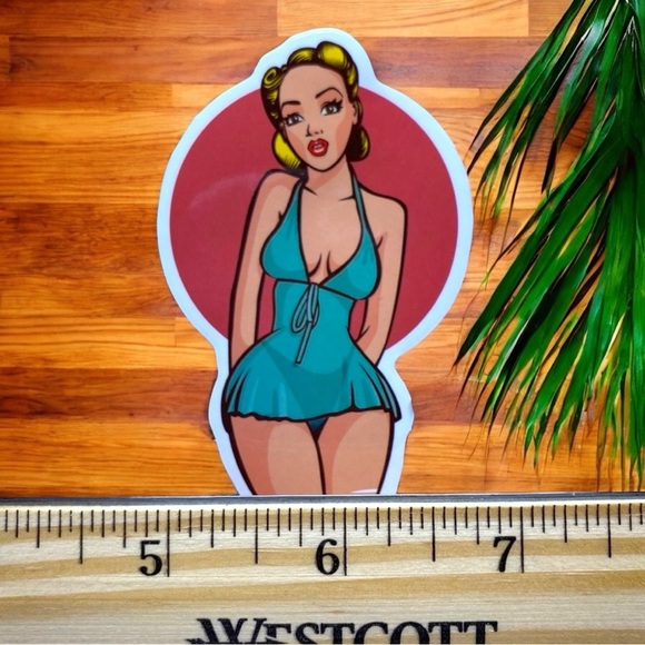 10 / $10 Retro Pin-Up Girl Sticker - Pinup / Vintage Style - Picture 2 of 2